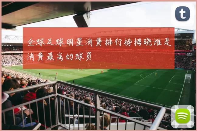 全球足球明星消费排行榜揭晓谁是消费最高的球员